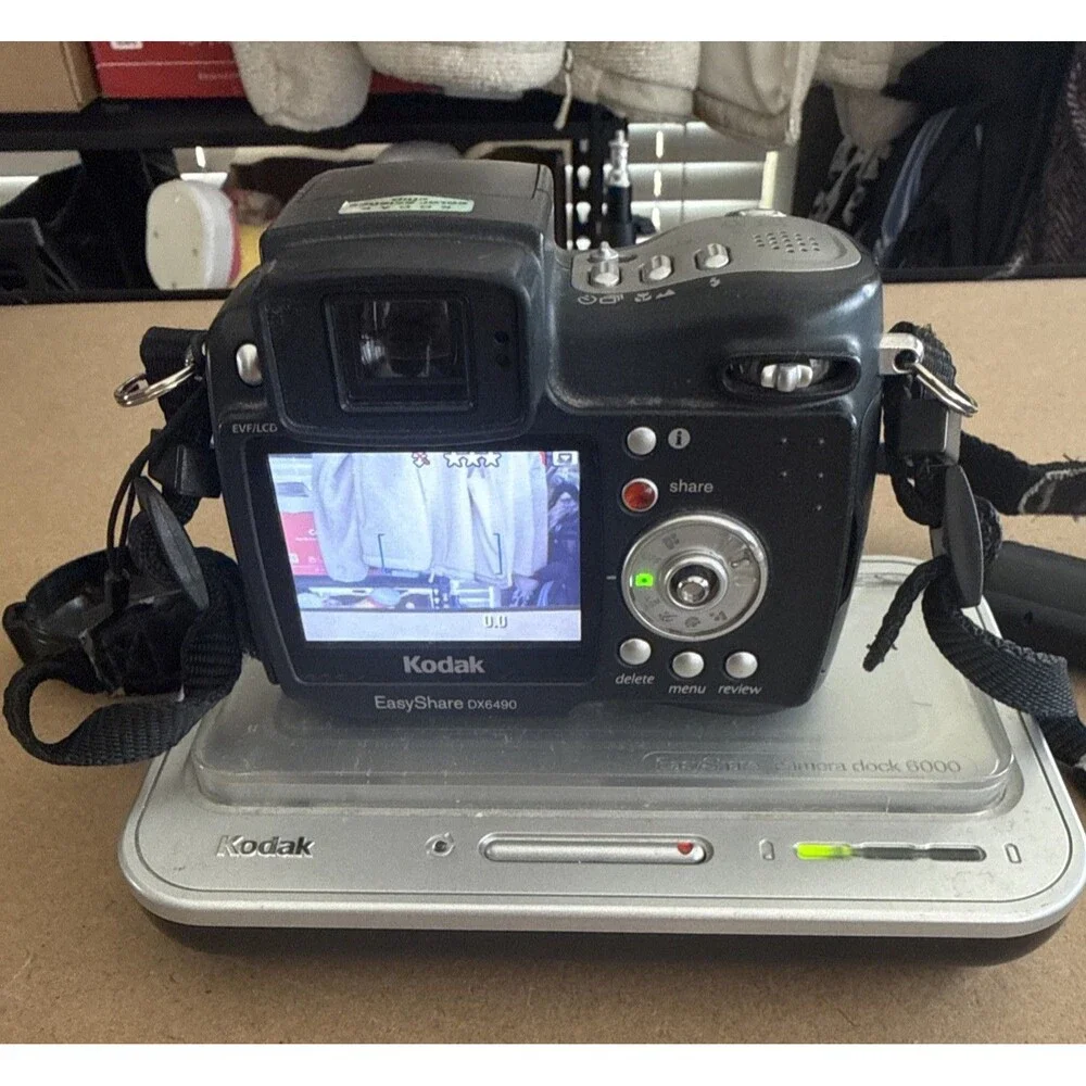 Kodak EasyShare DX6490 Digital Camera + Dock 6000 +Power Cables+Printer Dock